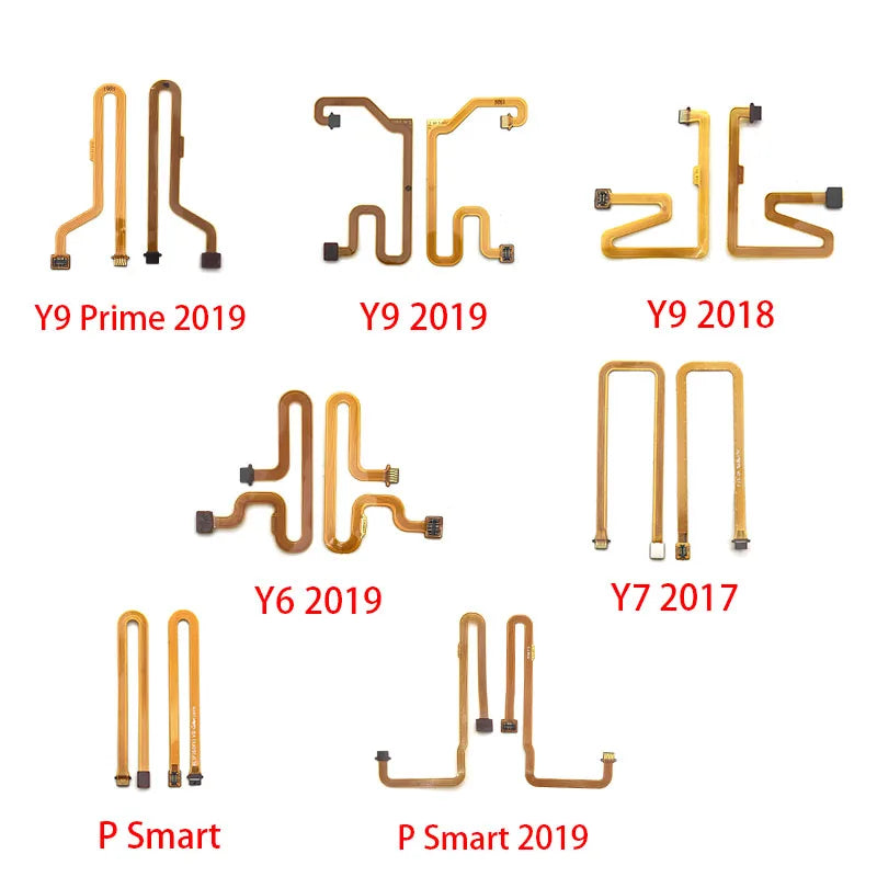 New Home Button Fingerprint Touch Id Sensor Connector Flex Cable For Huawei Y6P Y7P Y8s Y6 Y7 Y9 Prime 2017 2018 2019 2020 Huawei phone repair parts