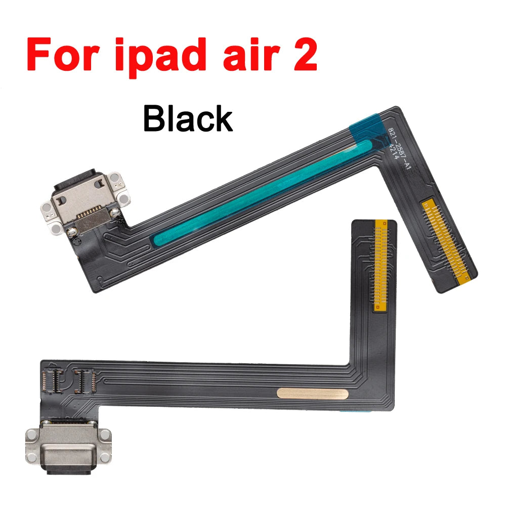 Charging Port Flex Screws For iPad 6 Air 2 A1566 A1567 USB Charger Port Dock Connector Plug Socket Jack Ribbon Replacement Parts iPad tablet repair parts