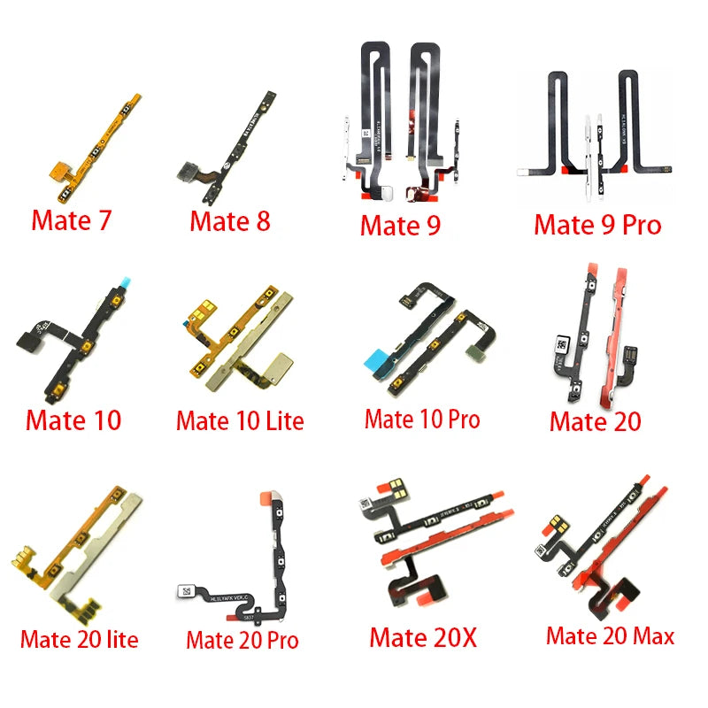 Power Switch On/Off Button Volume control Key Button Flex Cable For Huawei Mate S 7 8 9 10 30 Lite 20 Pro 20X Max Huawei phone repair parts