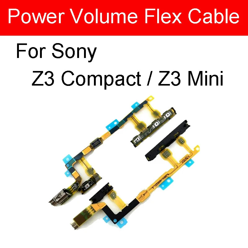 Power ON/OFF Switch Flex Cable For Sony Xperia z3 compact z3 mini M55W D5803 D5833 Volume button&Vibrator Flex cable replacement Sony phone repair parts