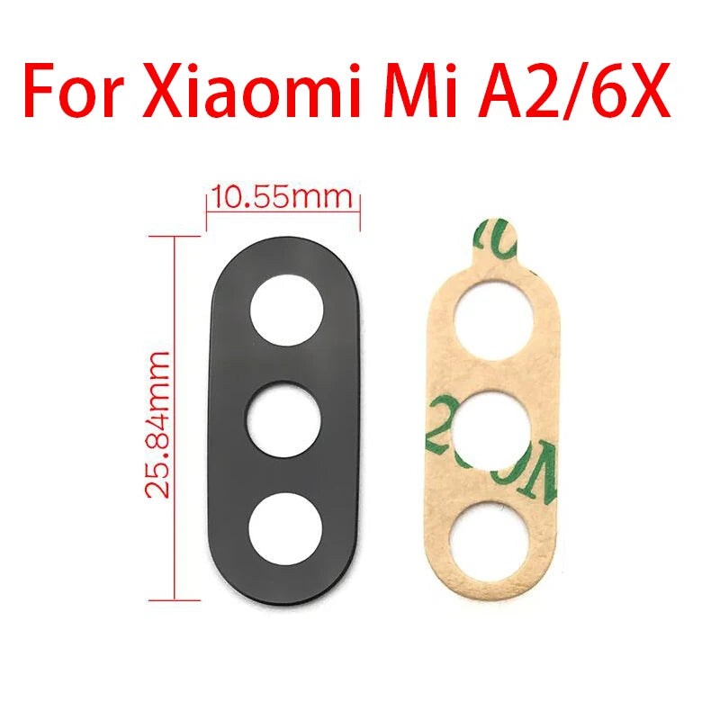 2Pcs/Lot, Rear Back Camera Glass Lens Cover For Xiaomi Mi A3 With Sticker Adhesive For Xiaomi Mi A1 A2 Lite Replacement Parts Xiaomi  Xiao mi phone repair parts