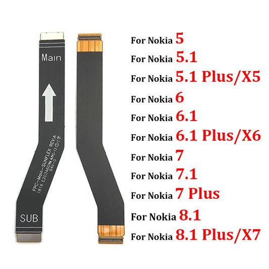 Main Board Motherboard Connector Board Flex Cable For Nokia 2 2.1 3 3.1 Plus 5 5.1 6 6.1 7 7.1 8 X5 X6 X7 Mainboard Nokia phone repair parts