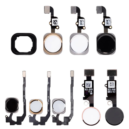 1pcs Home Button with Flex Cable for iPhone 5 5C 5S 6 6Plus 6s plus 8 7 7Plus Home button Flex Assembly iPhone phone repair parts