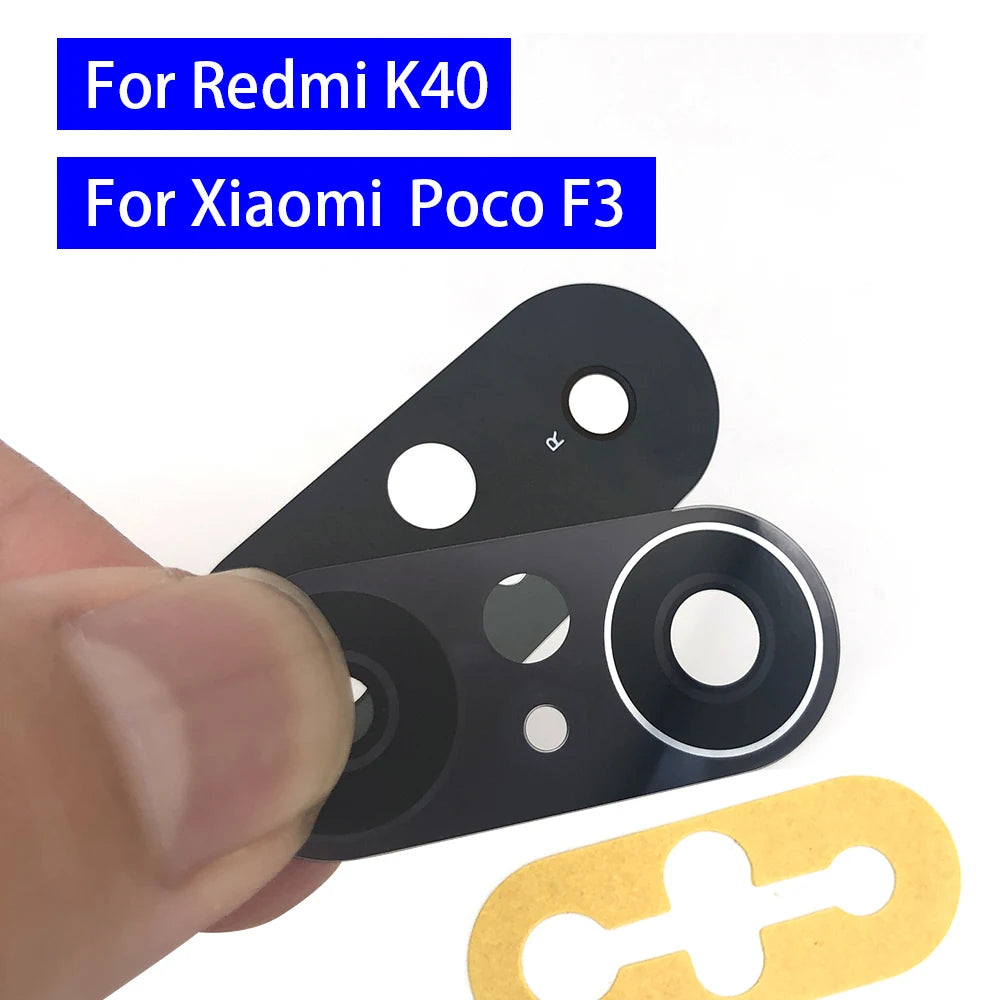 2Pcs Camera Glass For Xiaomi Mi 9 Lite Se Mi10 11 10T Pro Note 10 Lite Poco X3 F3 9C Rear Back Camera glass Lens With Adhesive Xiaomi  Xiao mi phone repair parts