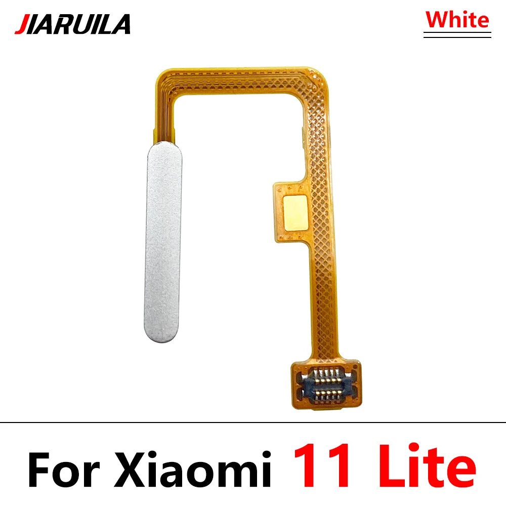 New For Xiaomi Mi 11 Mi11 Lite Fingerprint Sensor Home Return Key Menu Button Flex Ribbon Cable Black White Blue Green Xiaomi  Xiao mi phone repair parts