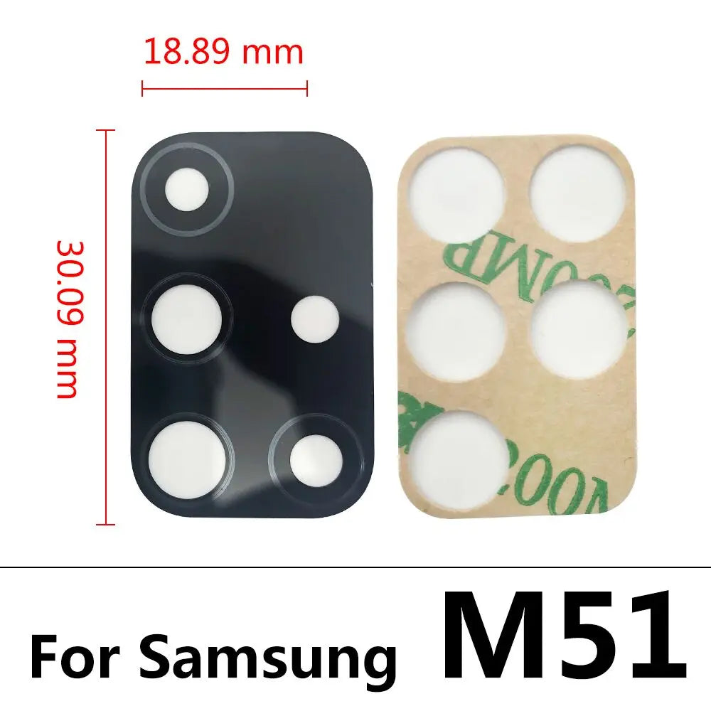 10Pcs Back Rear Camera Glass Lens Cover With Adhesive For Samsung M10 M20 M30 M40 M12 M21 M21s M31 M31s M51 M32 M22 M14 M54 M53 Samsung phone repair parts