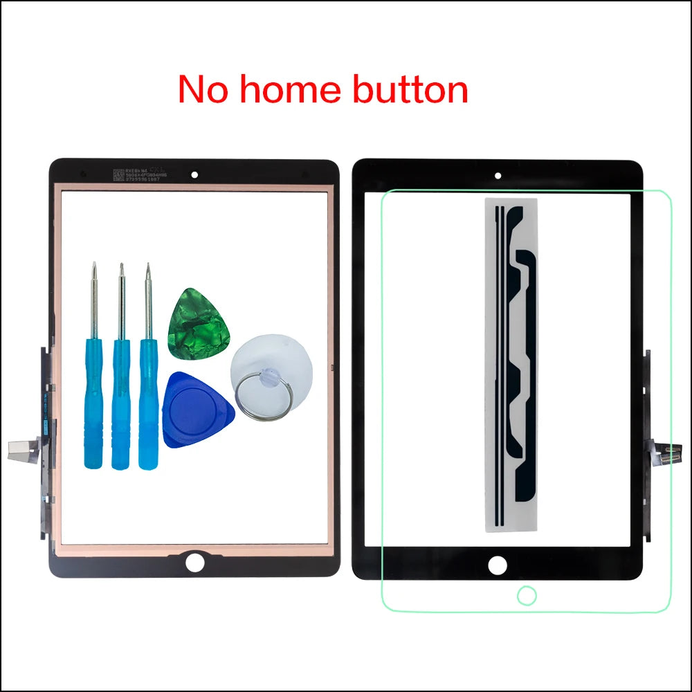 For iPad 9th 10.2" 2021 Touch Screen Digitizer Glass A2602 A2603 A2604 A2605 with Adhesive,Tool Kit+Tempered Glass iPad tablet repair parts