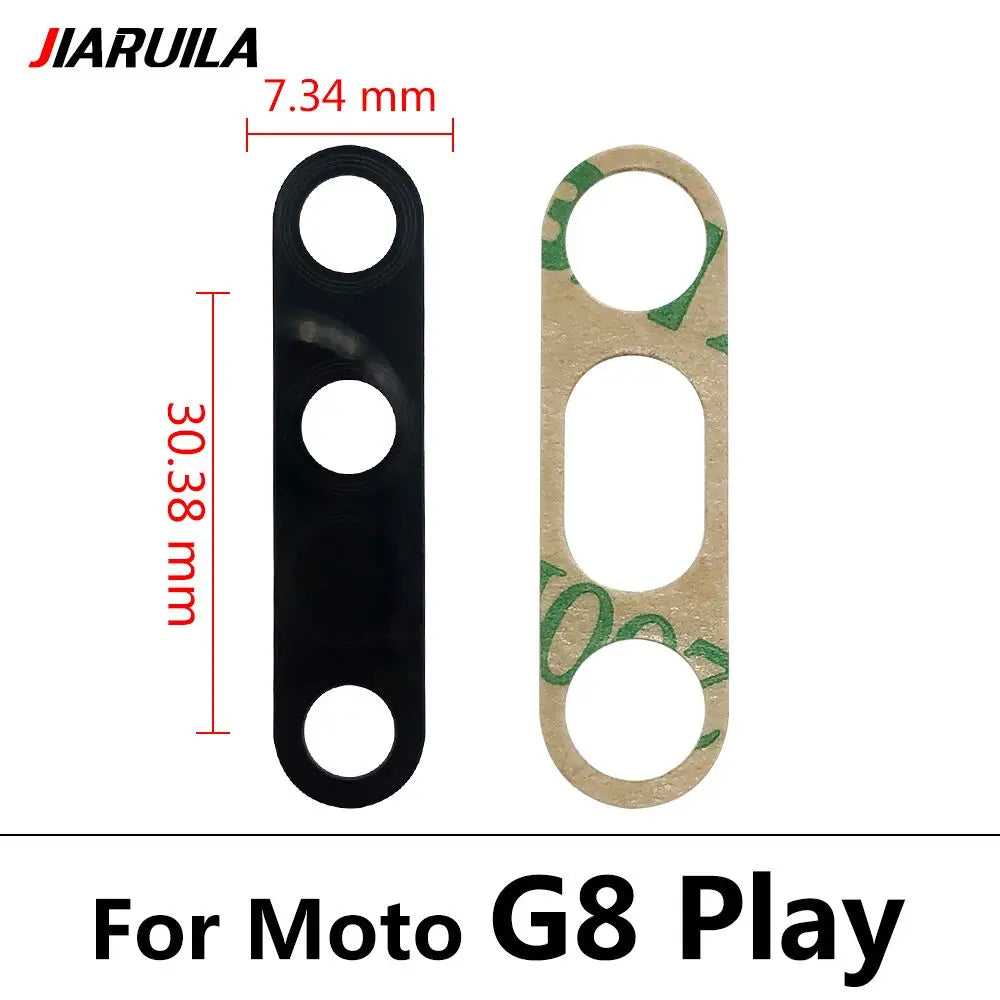 New For Motorola Moto G4 G5 G5s G6 G7 Play Plus Power Back Rear Camera Glass Lens With Sticker Replacement Motorola phone repair parts