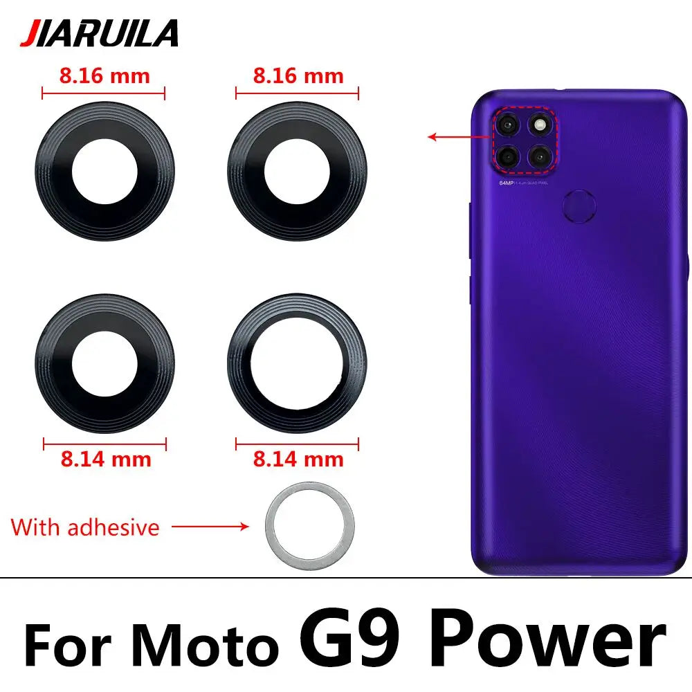 10Pcs/Lot,  Camera Glass For Motorola Moto G8 G9 Plus Play Power Lite Rear Back Camera glass Lens With Glue Adhesive Motorola phone repair parts