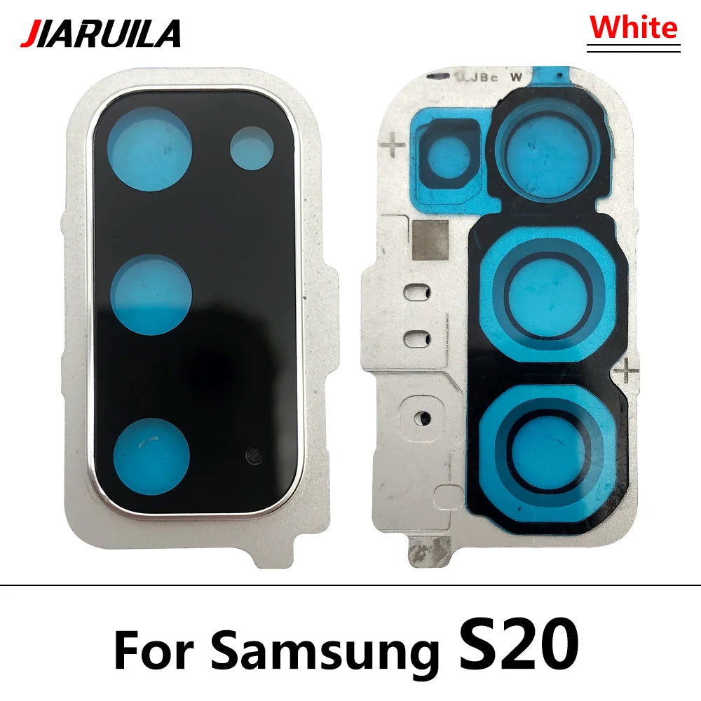 10Pcs/Lot, Rear Camera Glass Lens Back Camera Glass Cover Frame For Samsung S20 Plus S20 Ultra Replacement Parts Samsung phone repair parts
