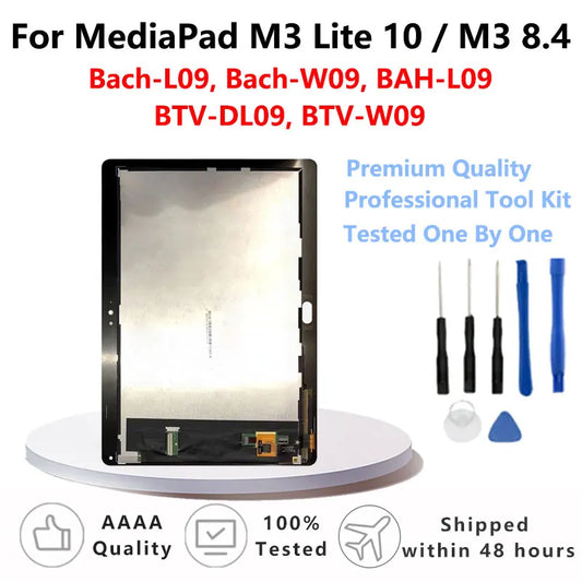 New LCD For Huawei Mediapad M3 / M3 Lite CPN-W09 CPN-AL00 CPN-L09 Bach-L09 Bach-W09 LCD Display Touch Screen Digitizer Assembly  Huawei Tablet repair parts