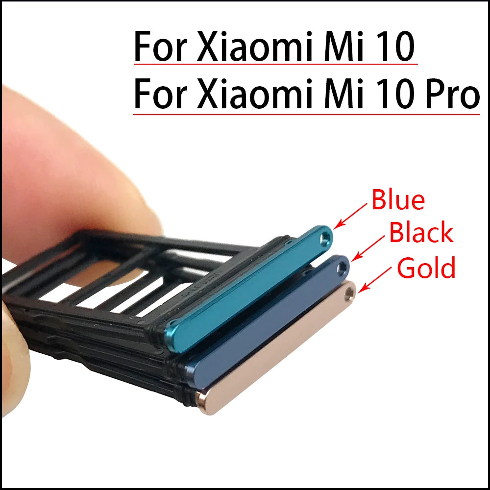 New For Xiaomi Redmi K20 K20 Pro For Xiaomi Mi 9T SIM Card Tray Slot Holder For Xiaomi Mi 10 Mi10 Pro 10T Lite Poco X3 Xiaomi  Xiao mi phone repair parts
