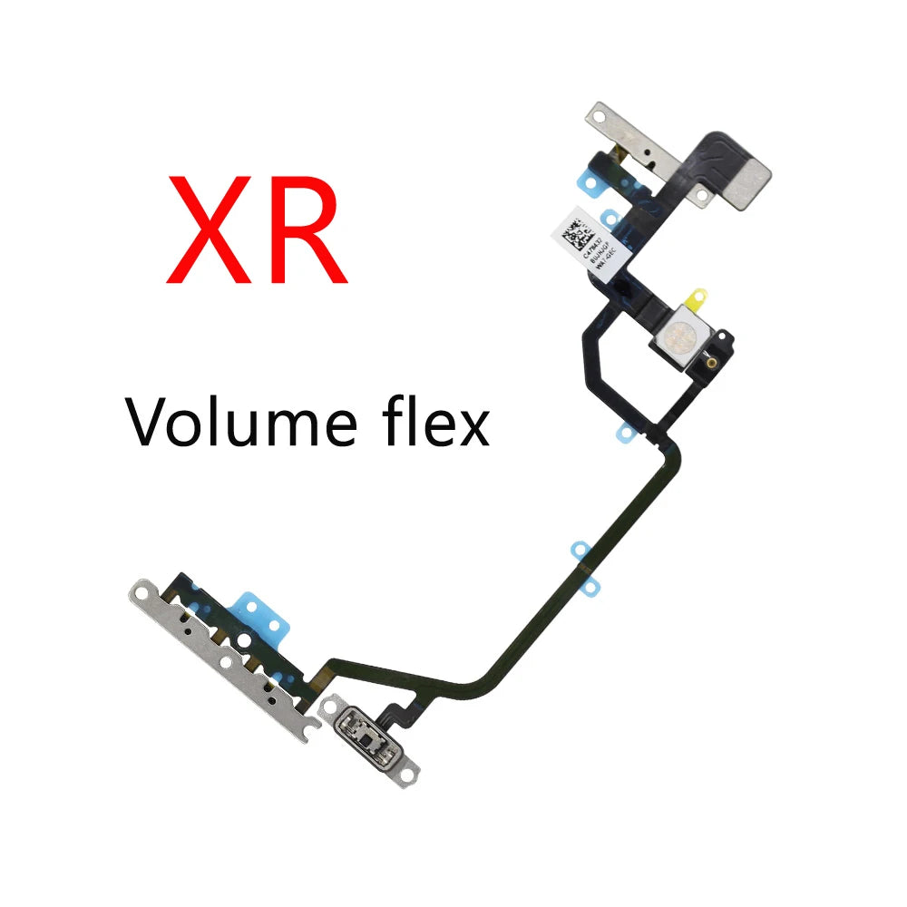 Power & Volume Buttons Key Switch Flex Cable With Metal Material For Iphone 11 12 Pro Max 12 mini X XS Max Replacement Parts iPhone phone repair parts