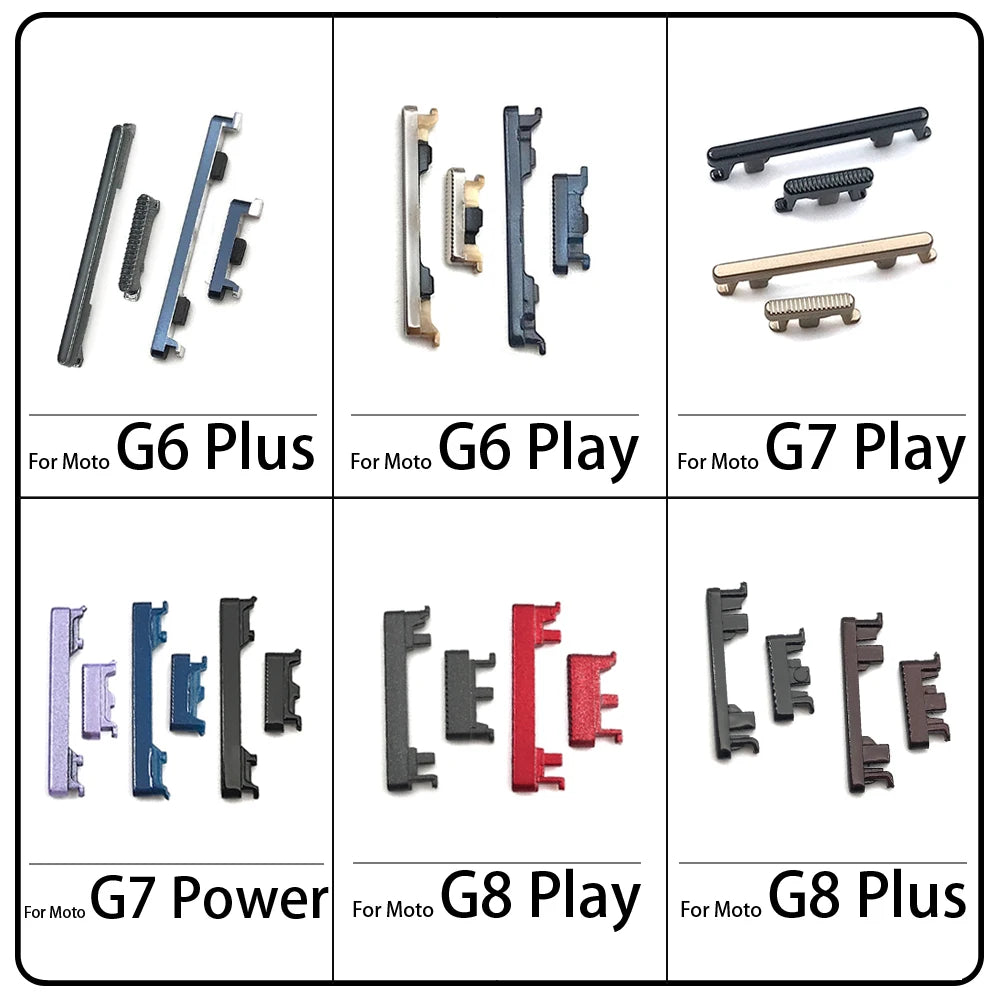 10Pcs Power Button Volume Side Key For Motorola For Moto G5 G7 G6 G8 G9 Plus Play Power Motorola phone repair parts