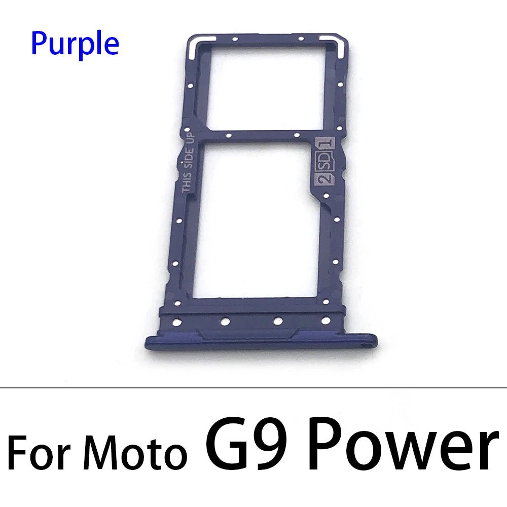 New SiM Tray For Motorola Moto G7 G8 G9 Play Plus Power Lite SIM Card Slot SD Card Tray Holder Adapter Motorola phone repair parts