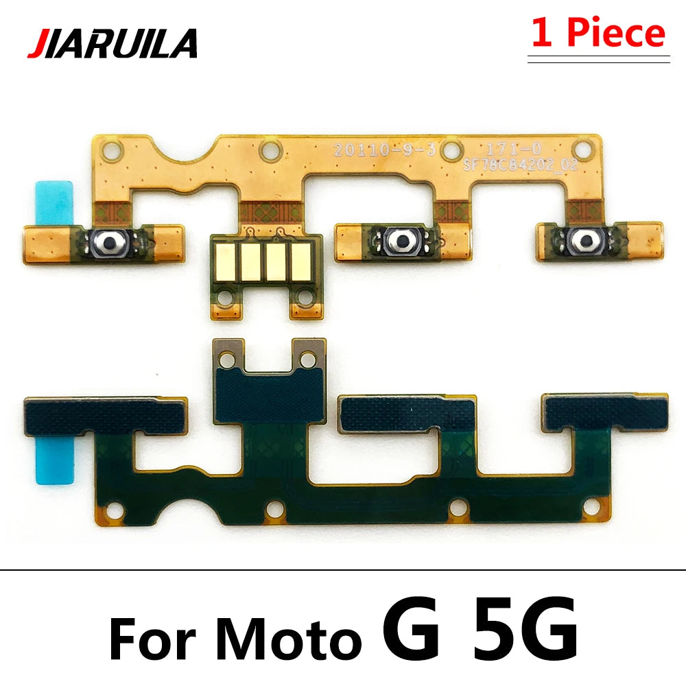 10Pcs, Power Switch On/Off Button Volume Key Button Flex Cable For Motorola Moto G 5G Plus Power Stylus Play Pure 2021 2022 Motorola phone repair parts