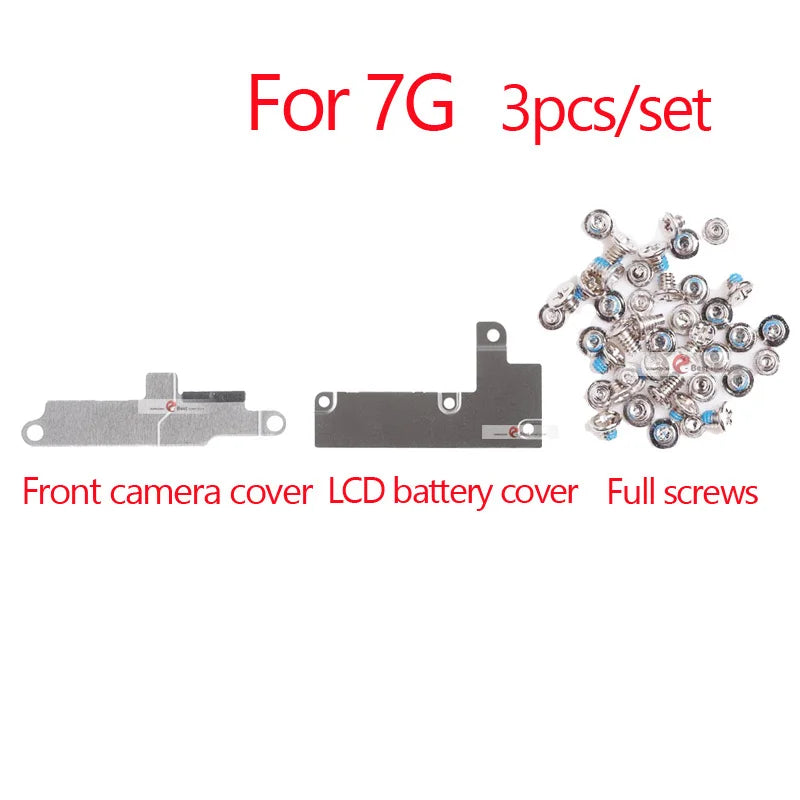 3pcs  LCD Cover Plate + Full Screw For iPhone 7 6 8 6S Plus 5 5S XS max Front Camera Lcd Touch Screen Metal Holder Bracket iPhone phone repair parts