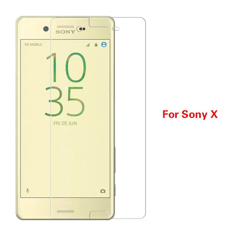 Tempered Glass Film For Sony T2 T3 C3 C4 C5 E1 E3 E4 E4G E5 X/XP XZ Premuium Screen Protector Front Clear Glass Film + Cloth Sony phone repair parts