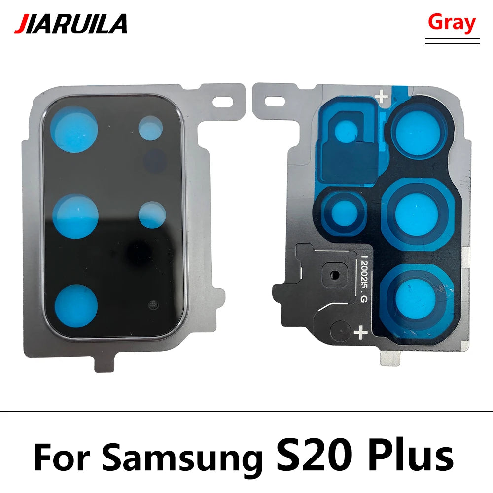 10Pcs/Lot, Rear Camera Glass Lens Back Camera Glass Cover Frame For Samsung S20 Plus S20 Ultra Replacement Parts Samsung phone repair parts