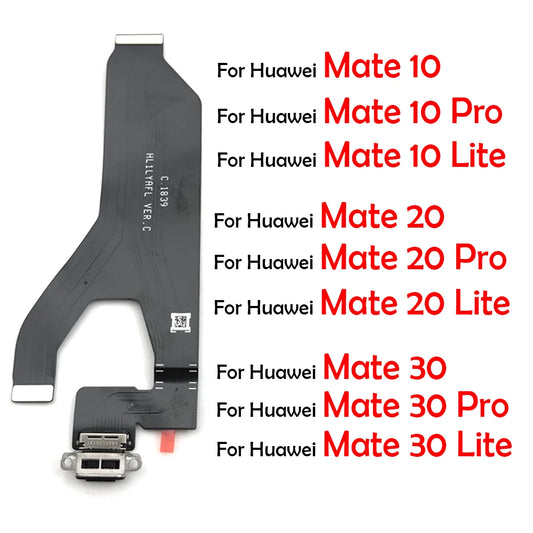 New USB Dock Charging Charger Port Flex Cable Module Board For Huawei Mate 10 20 Pro 30 Lite 20X S 7 8 9 Replacement Huawei phone repair parts