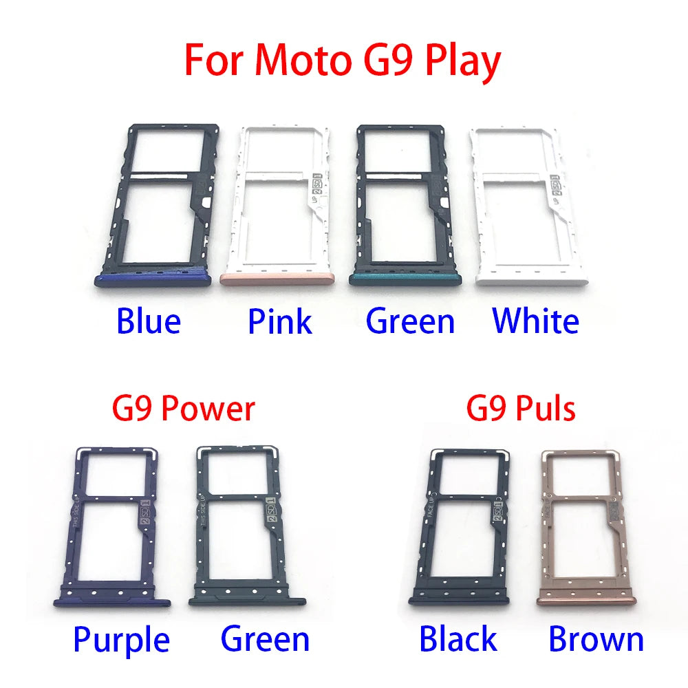 10Pcs/Lot,  SIM Card Tray Slot Holder For Motorola Moto G8 G7 G9 Play Plus Power Lite Sim Tray Motorola phone repair parts