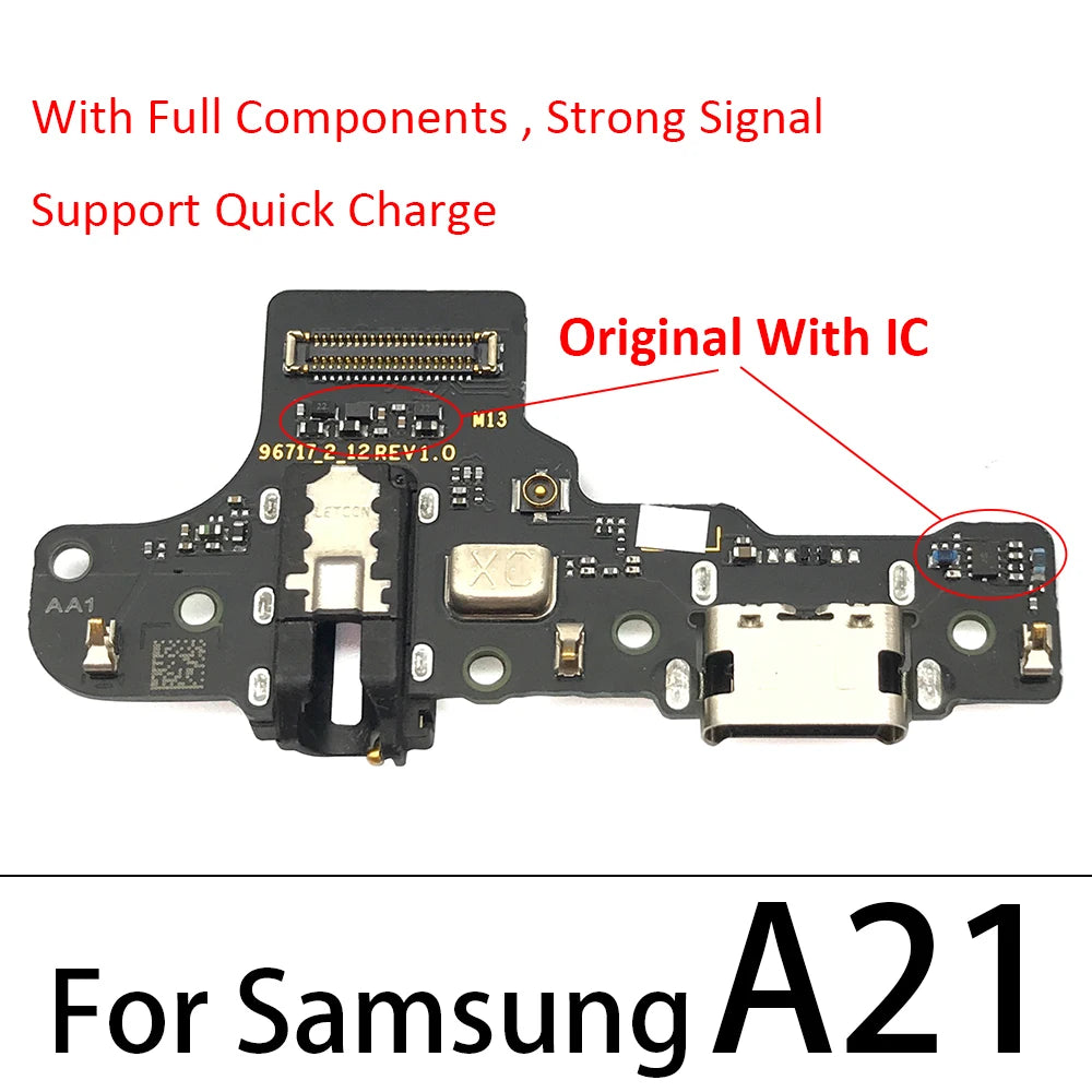 USB Charging Port Charger Board Flex  For Samsung A51 A11 A01 A21s A31 A41 A71 A21 A70s A10s A20s A30s A50s Charging Connector Samsung phone repair parts