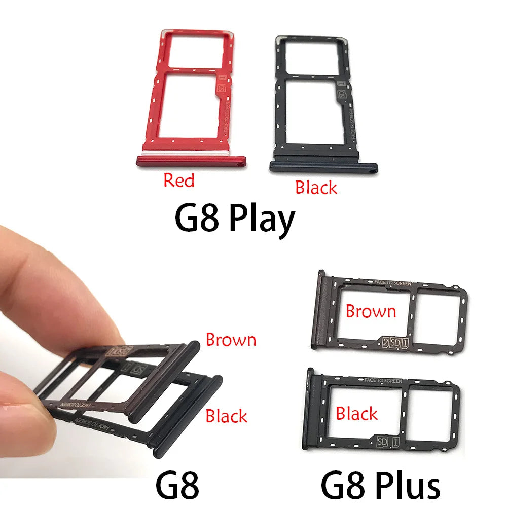 10Pcs/Lot,  SIM Card Tray Slot Holder For Motorola Moto G8 G7 G9 Play Plus Power Lite Sim Tray Motorola phone repair parts