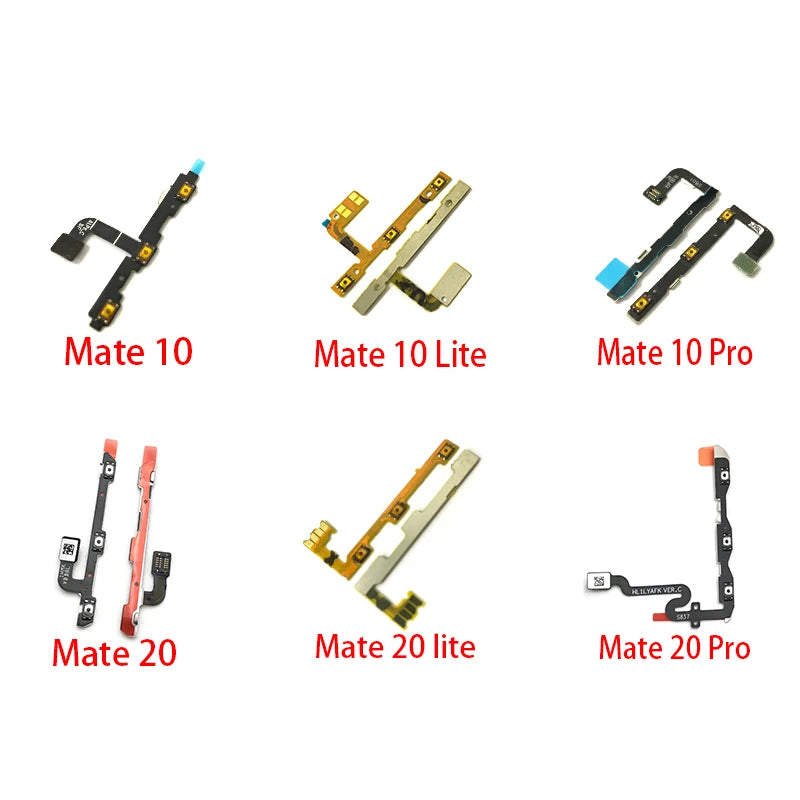 Power Switch On/Off Button Volume control Key Button Flex Cable For Huawei Mate S 7 8 9 10 30 Lite 20 Pro 20X Max Huawei phone repair parts