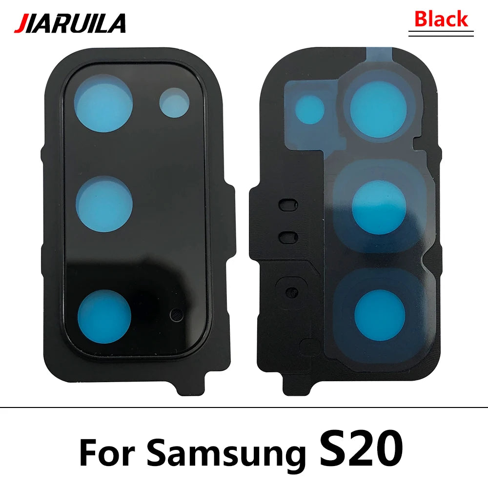 New Rear Camera Glass Lens Cover With Frame Holder with Sticker For Samsung S20 Plus S20 Ultra Replacement Parts Samsung phone repair parts