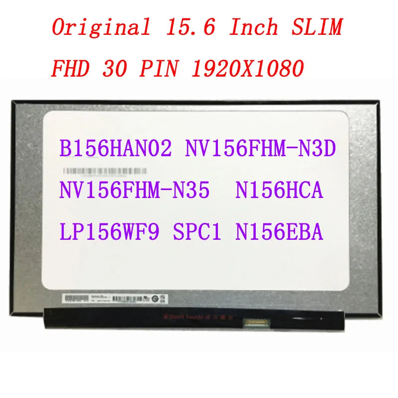 15.6 Slim 30 Pin Screen B156HAN02.4 B156HAN02 NV156FHM N35/N45/N48 N156HCA EBA LP156WF9 SPC1 1920*1080 IPS Laptop Screen
