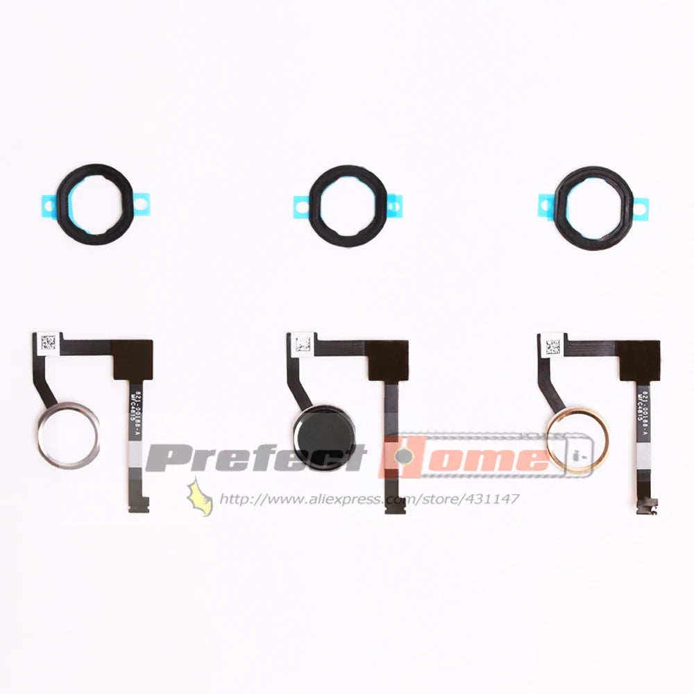 Home Button Flex Cable For iPad Mini 4  Air 2 pro 12.9 2015 A1538 A1550 A1566 A1567 A1584 A1652 Home Button + Plastic Gasket  iPad tablet repair parts