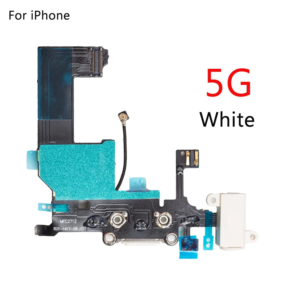 For iPhone 6G 6 6S Plus 5G 5C 5S SE Charging Port Dock Connector Headphone Audio Jack+ Microphone Flex Cable Replacement iPhone phone repair parts