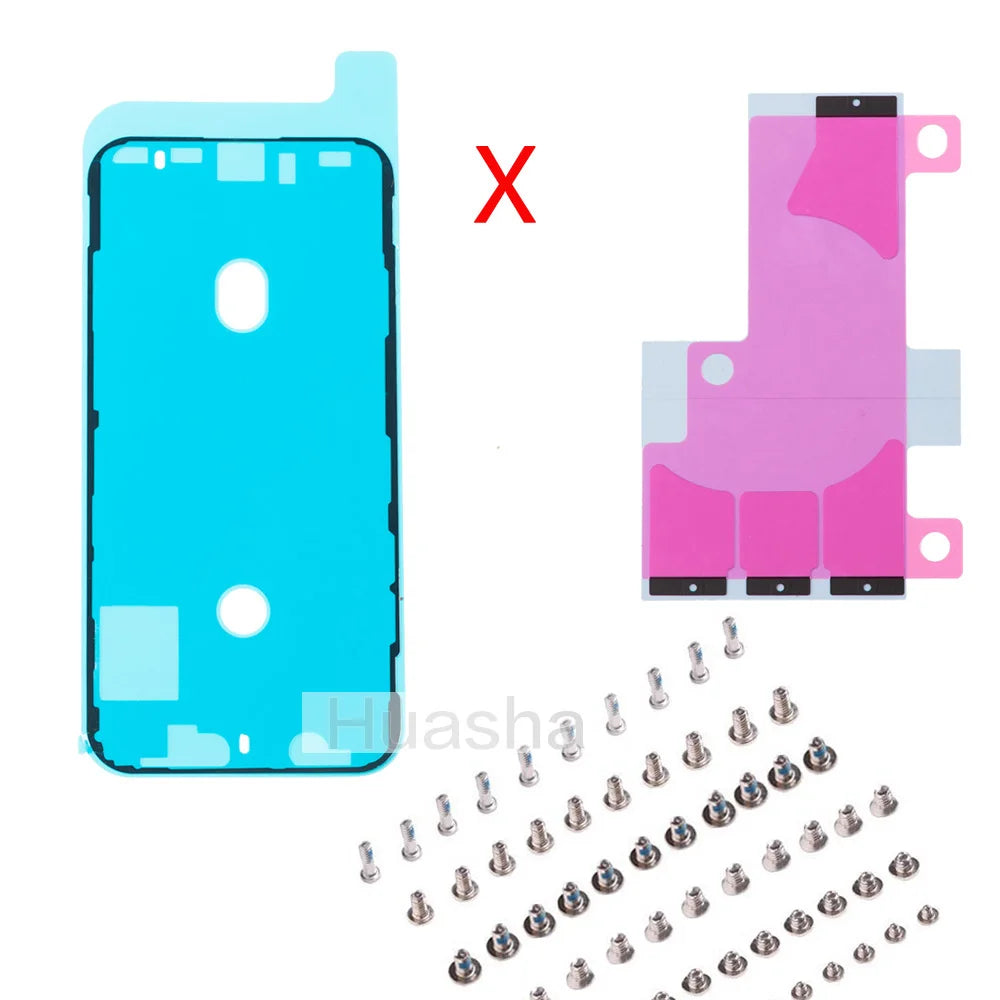 Full screw for iPhone  X XR XS 11 Pro MAX Battery Adhesive Strips + LCD Display Waterproof Bezel Seal Adhesive Sti iPhone phone repair parts