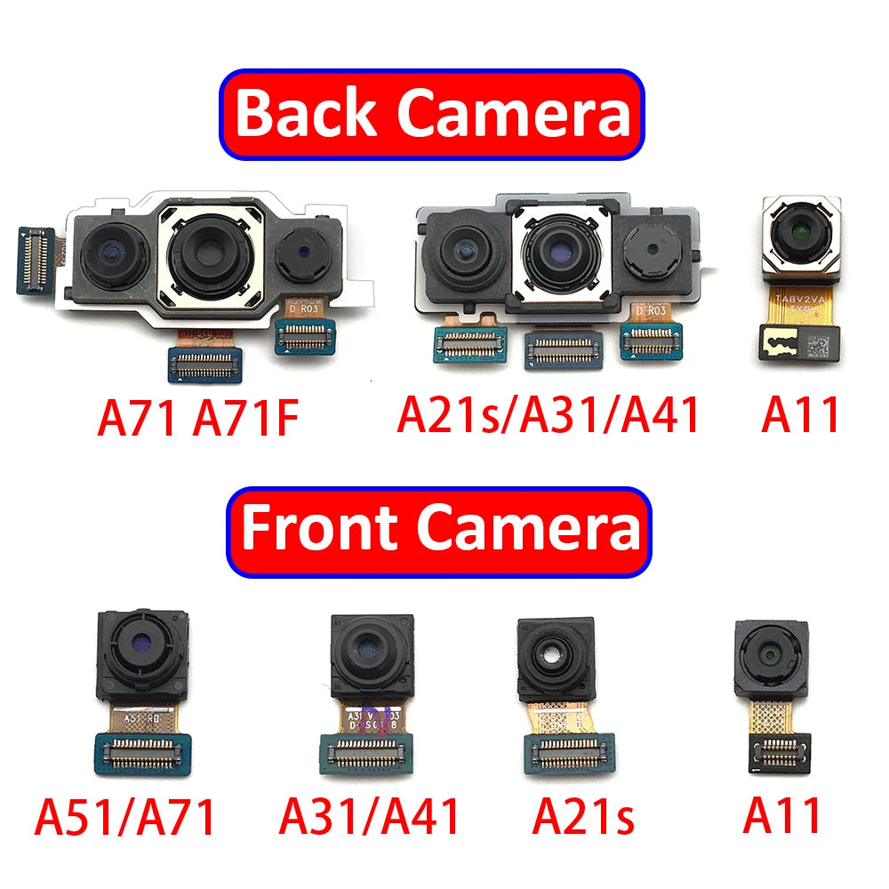 New Front Camera Module For Samsung A11 A21S A31 A41 A71 A10s A20s A50s Main Rear Back Camera Flex Cable Replacement Parts Samsung phone repair parts