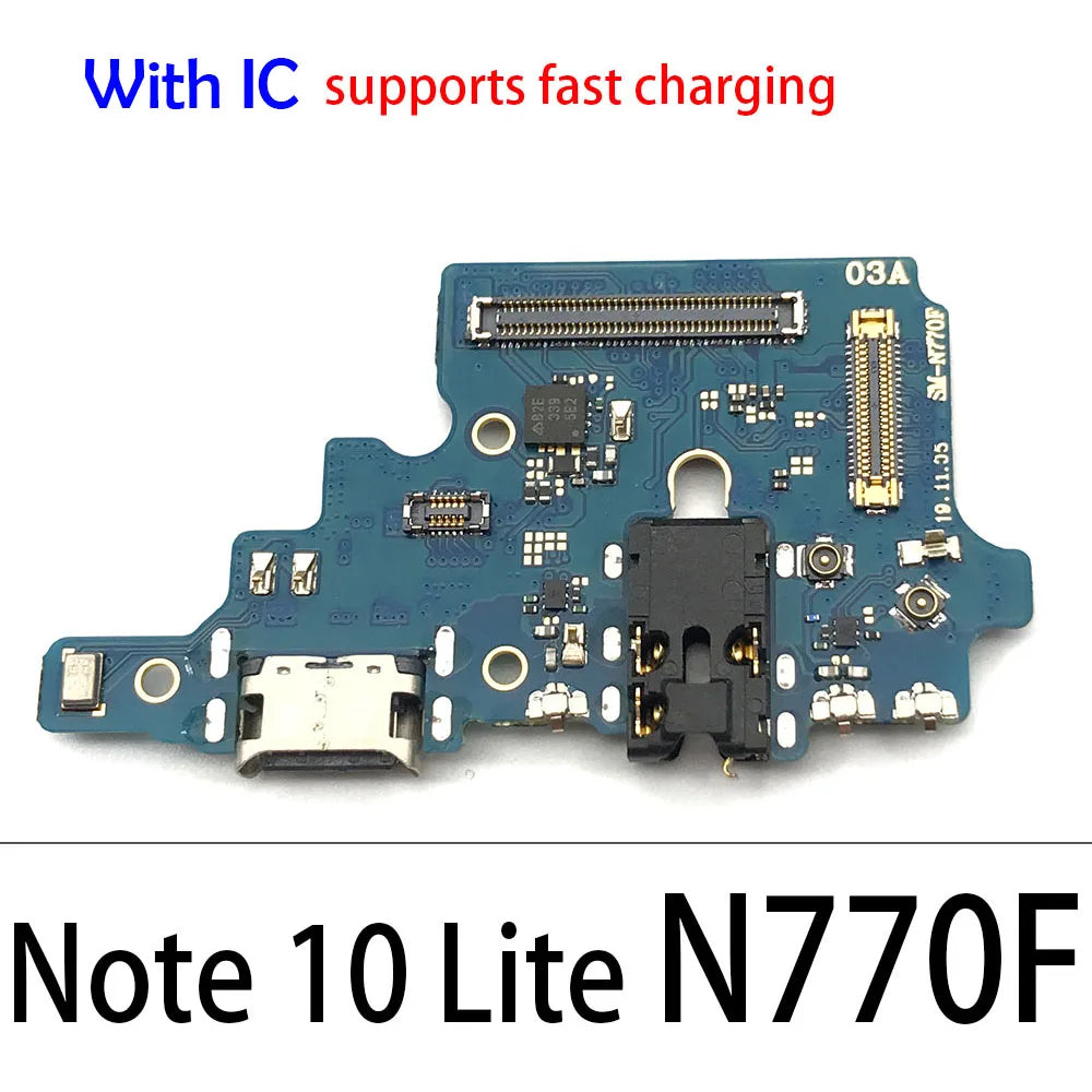 USB Charging Port Dock Connector Charge Board Flex Cable For Samsung Note 8 9 10 Lite Plus 20 Ultra N950F N970F N770F Samsung phone repair parts
