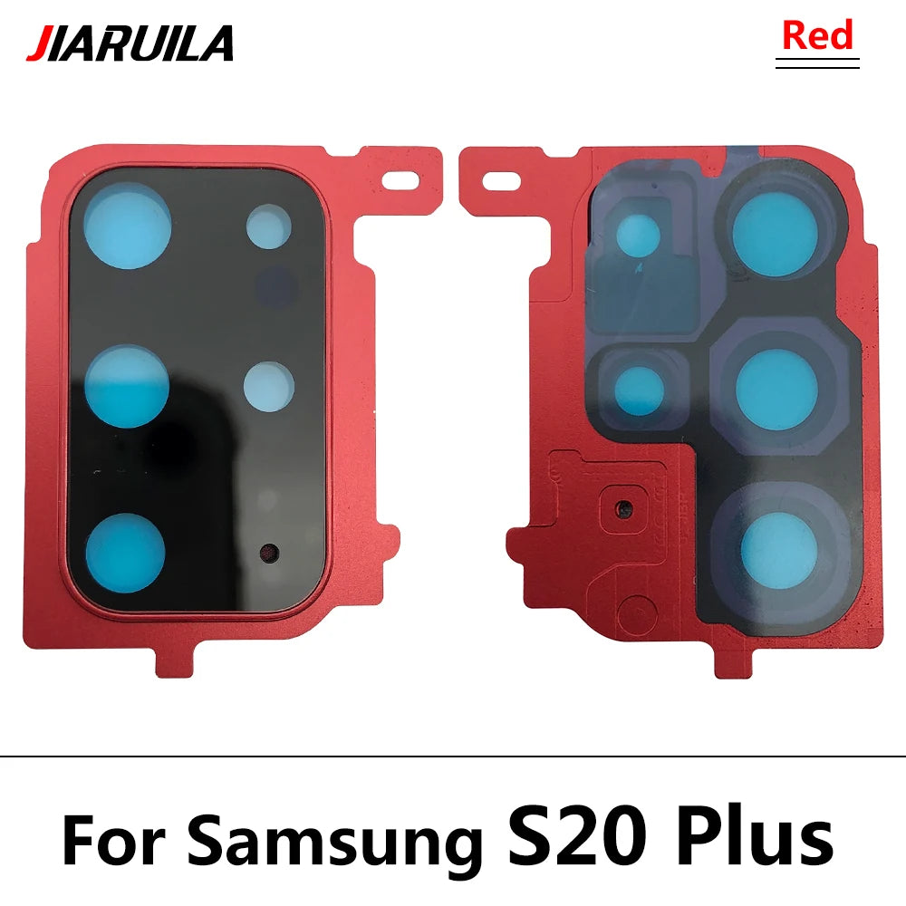 New Rear Camera Glass Lens Cover With Frame Holder with Sticker For Samsung S20 Plus S20 Ultra Replacement Parts Samsung phone repair parts