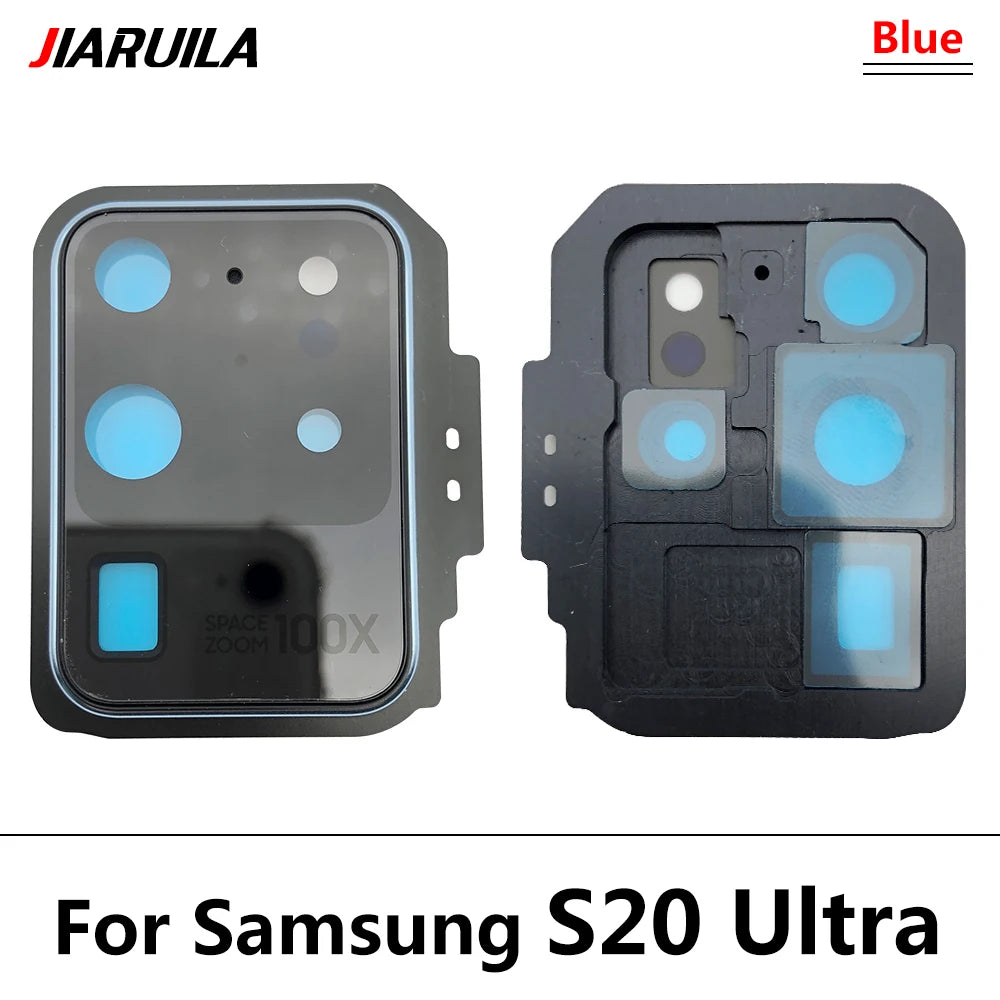 10Pcs/Lot, Rear Camera Glass Lens Back Camera Glass Cover Frame For Samsung S20 Plus S20 Ultra Replacement Parts Samsung phone repair parts