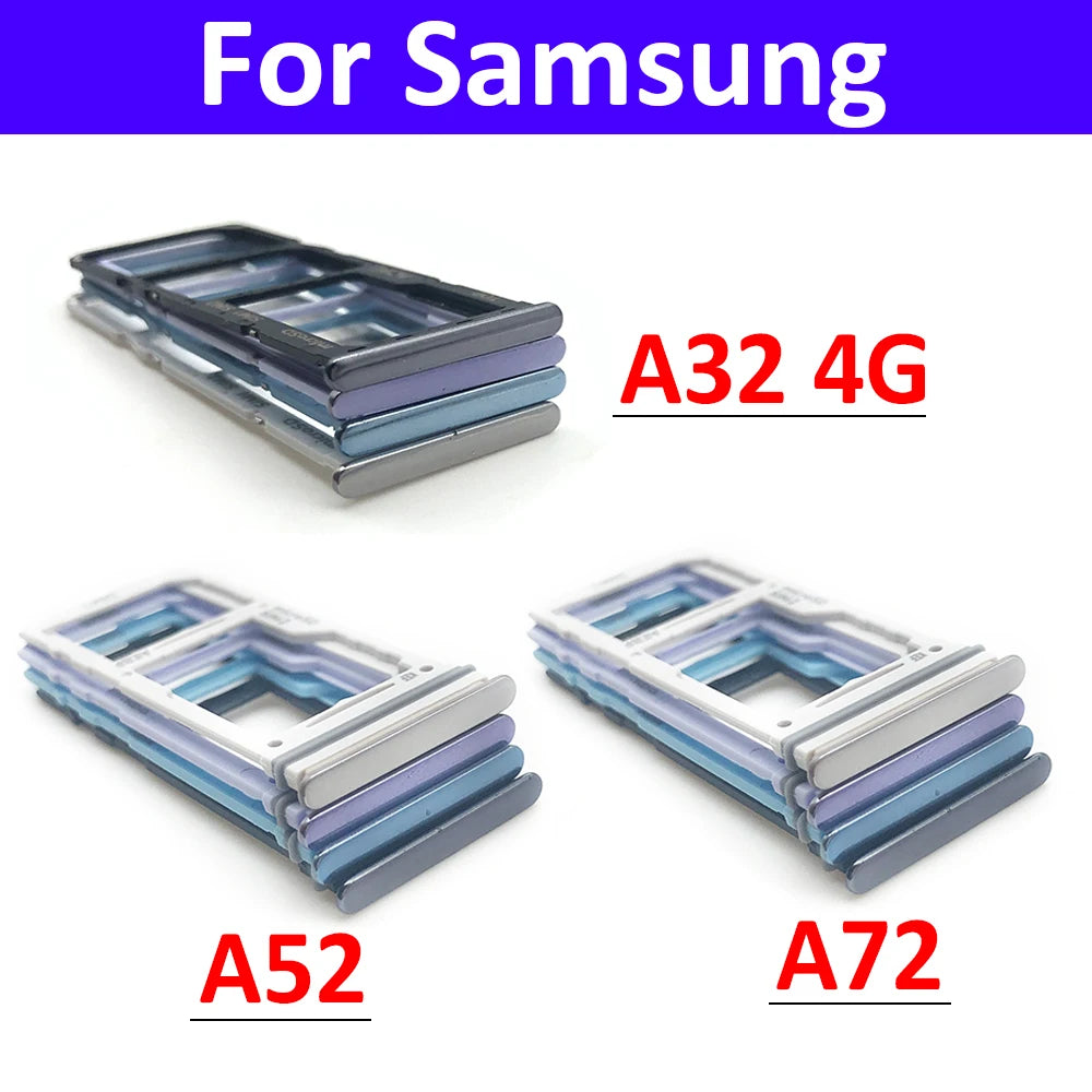 New Sim Card Tray Reader Socket Slot Holder For Samsung A32 A52 A72 4G 5G Replacement Part Samsung phone repair parts