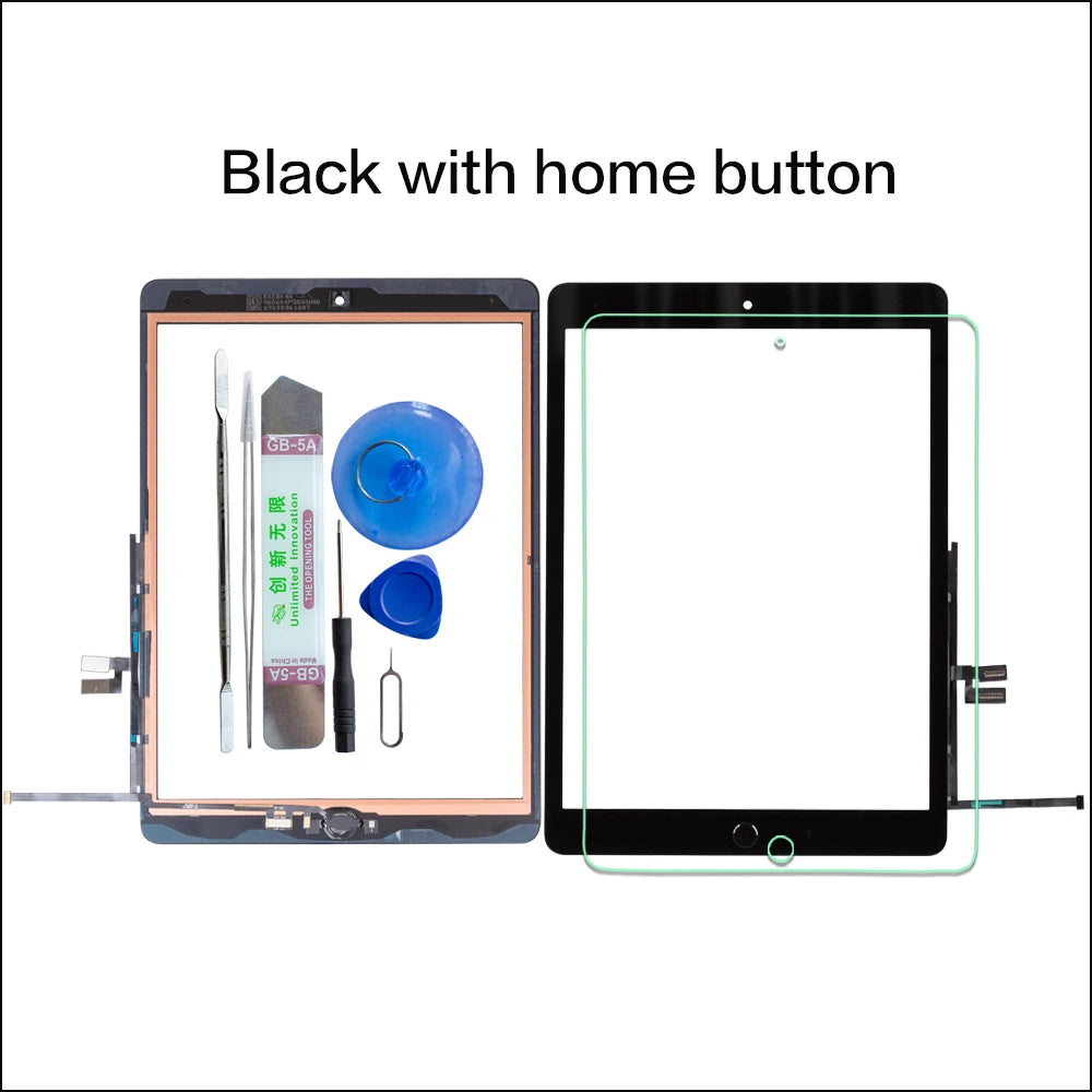10.2" For iPad 9 Touch Screen Digitizer Glass 2021 A2602 A2603 A2604 A2605 With Home Button and Flex cable +Tools+Tempered Glass  iPad repair parts