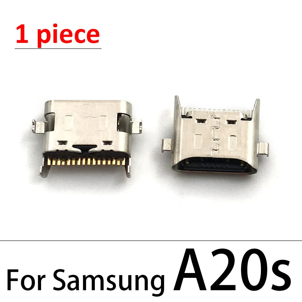 100Pcs Charger USB Charging Port Dock Connector For Samsung A20 A30 A50 A70 A51 A21s A01 A30s A20s A50s A11 A21 A31 A52 A02s A32 Samsung phone repair parts