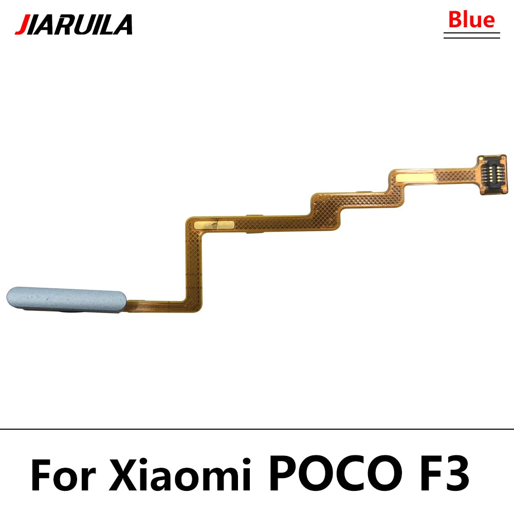 New For Xiaomi Poco F3 Fingerprint Sensor Home Return Key Menu Button Flex Cable Black White Blue Xiaomi  Xiao mi phone repair parts