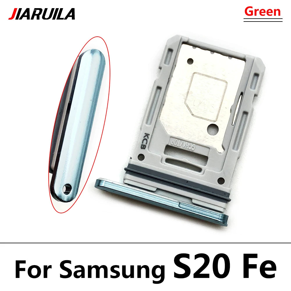 New For Samsung S21 S20 Plus Ultra Fe Dual SIM Card Slot SD Card Tray Holder Adapter Replacement Spare Parts Samsung phone repair parts