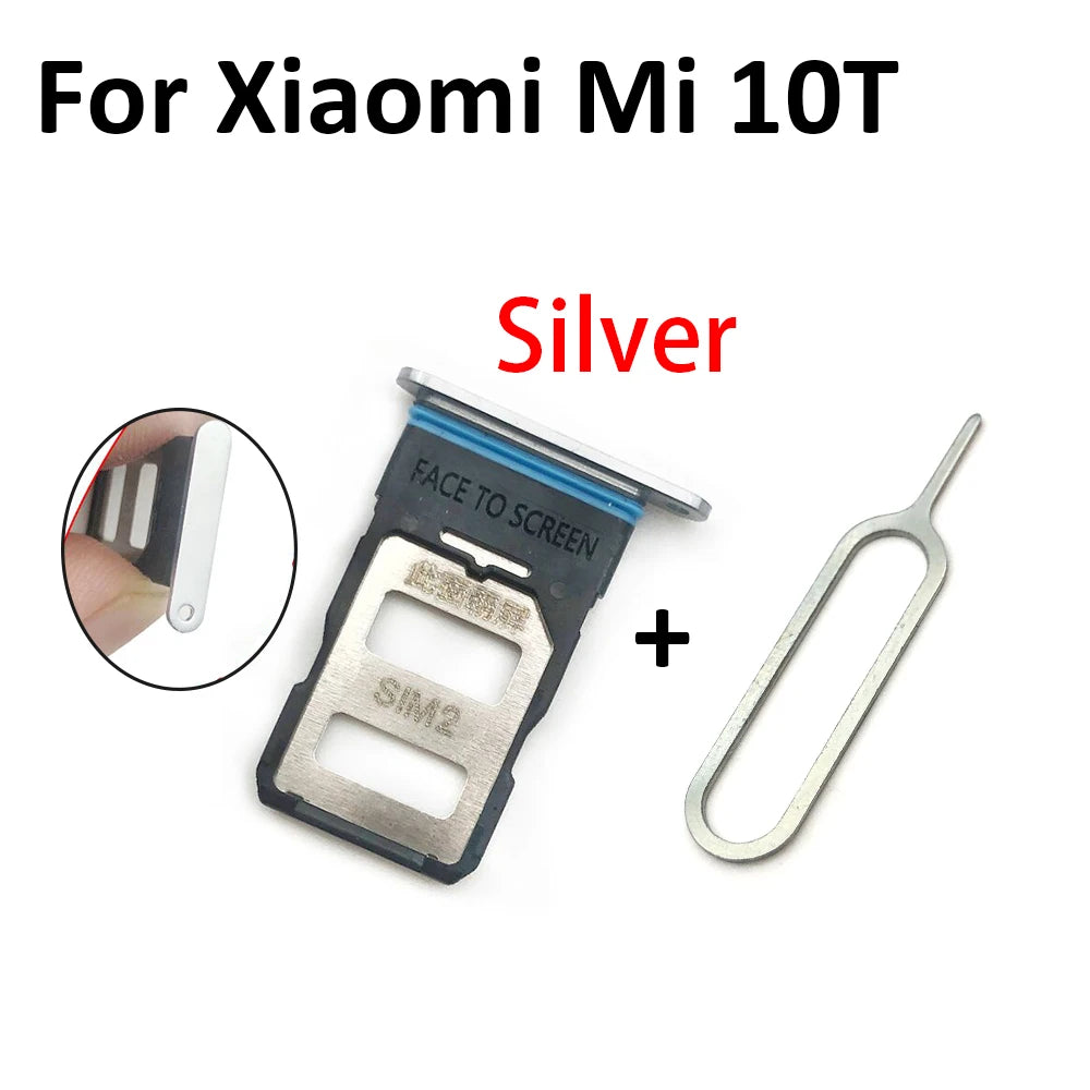New For Xiaomi Redmi K20 K20 Pro For Xiaomi Mi 9T SIM Card Tray Slot Holder For Xiaomi Mi 10 Mi10 Pro 10T Lite Poco X3 Xiaomi  Xiao mi phone repair parts