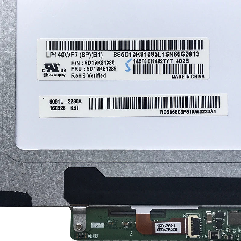 14.0'' LCD LED Screen 1920*1080 30 PIN IPS NV140FHM-N48 NV140FHM-N3K N4K N3B N4H N44 N45 B140HAN04.0 B140HAN04.5 N140HCA-EAC
