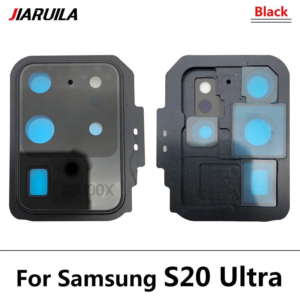 10Pcs/Lot, Rear Camera Glass Lens Back Camera Glass Cover Frame For Samsung S20 Plus S20 Ultra Replacement Parts Samsung phone repair parts