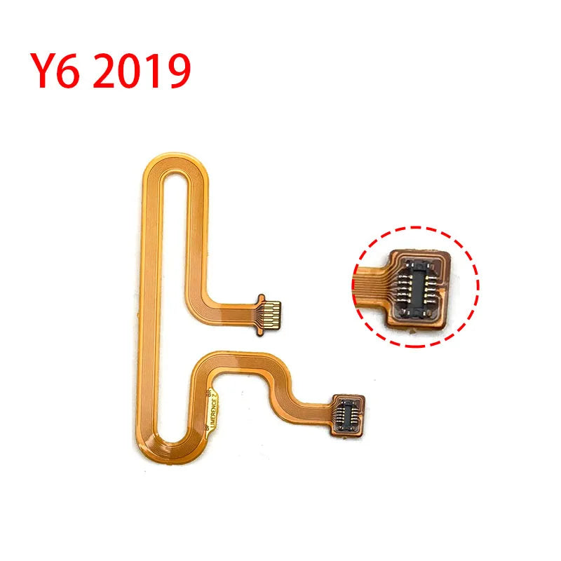 New Home Button Fingerprint Touch Id Sensor Connector Flex Cable For Huawei Y6P Y7P Y8s Y6 Y7 Y9 Prime 2017 2018 2019 2020 Huawei phone repair parts
