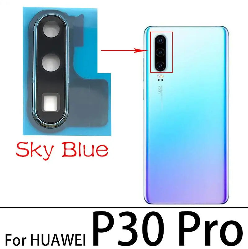 New Rear Camera Glass Lens Cover With Frame Holder For Huawei P30 / P30 Pro / P30 Lite Replacement Spare Parts Huawei phone repair parts