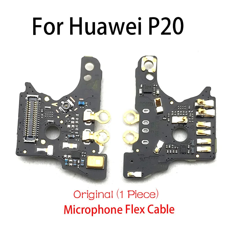 1Pcs SIM Slot Socket Holder Connector Card Reader Board Flex Cable + Microphone Flex Cable For Huawei Mate 10 20 P20 P30 Pro Huawei phone repair parts