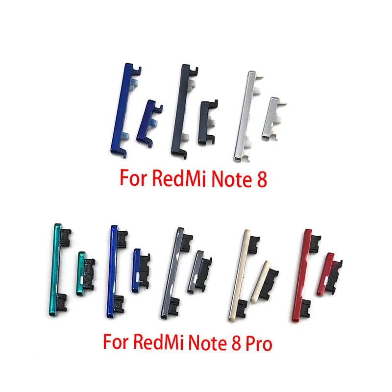 For Xiaomi Redmi Note 7 Pro SIde Volume Button + Power ON / OFF Buttton Key Set For Redmi Note 8 9 9S Pro Replacement Parts Xiaomi  Xiao mi phone repair parts