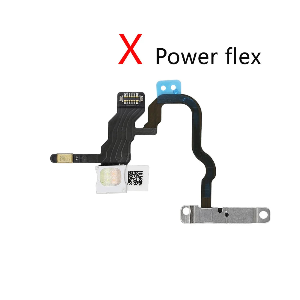 Power & Volume Buttons Key Switch Flex Cable With Metal Material For Iphone 11 12 Pro Max 12 mini X XS Max Replacement Parts iPhone phone repair parts